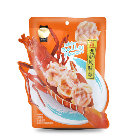 Top Savor Lobster Balls BBQ Flavor 3.17 Oz (90 g) - 金语龙虾风味球 烤烧味 90克