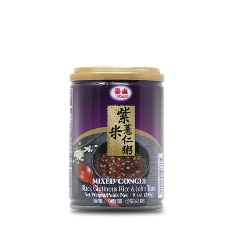 Taisun Mixed Congee Black Glutinous Rice & Job's Tears 9 Oz (255 g) - 泰山紫米薏仁粥 255克