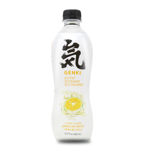 Genki Forest Sugar-Free Sparkling Water Citrus Flavor 480 mL -卡曼橘味苏打气泡水 汽水 无糖