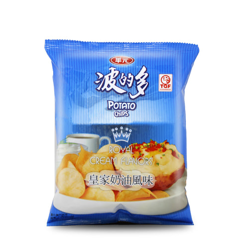 Hwa Yuan Potato Chips Royal King Flavors 1.51 Oz (43 g) - 華元 波的多洋芋片皇家奶油口味 43克
