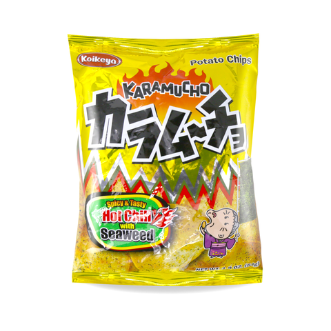 KOIKEYA Karamucho Hot Chili Potato W/ Seaweed Potato Chips 1.9 Oz (54 g)