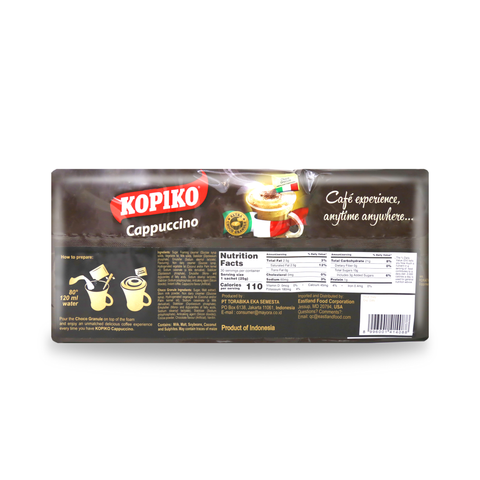 Kopiko Instant Cappuccino Coffee Mix 30 Sachets 26.5 Oz (750 g)