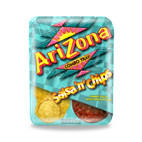 AriZona Salsa 'n' Chips - Chunky Salsa with Tortilla Chips Combo Tray 4.75 Oz (135 g)