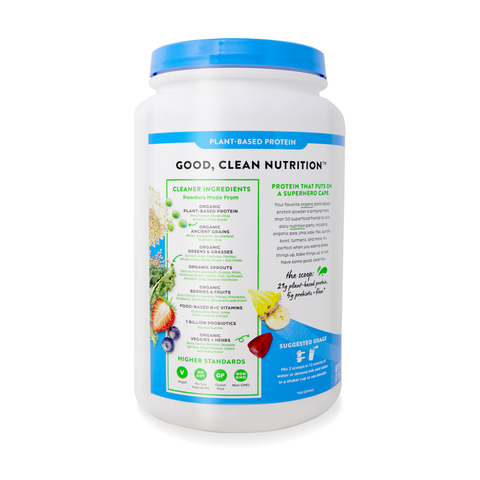 Orgain Organic Plant-Based Protein Powder Vanilla Bean Flavor 42.3 Oz (2.64 LB)