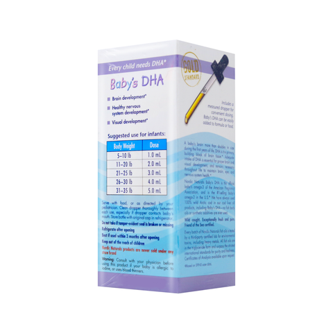 Nordic Naturals Baby's DHA 1050 mg Omega-3 with Vitamin D3 2 Oz (60 mL)