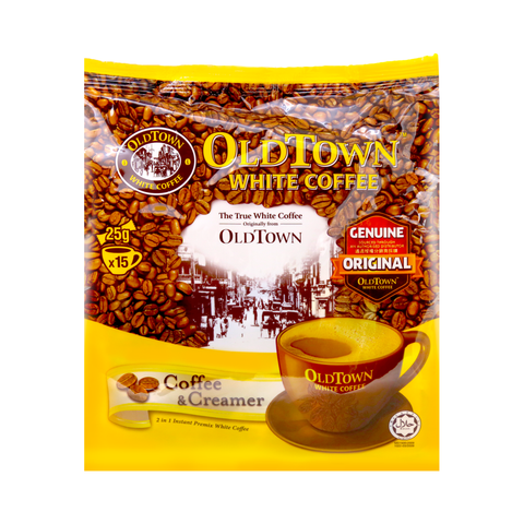 OLD TOWN 2 in 1 White Coffee Coffee & Creamer 13.2 Oz (375 g) (15 Sticks X 25 g)