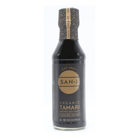 San-J Gluten Free Organic Tamari Soy Sauce 10 FL. Oz (296 mL)