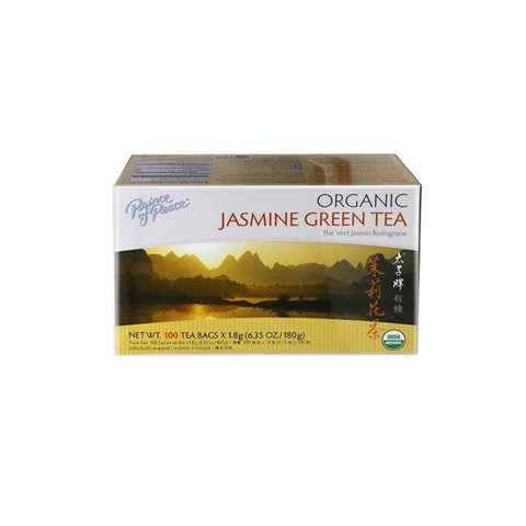 Prince of Peace Organic Jasmine Green Tea 100 Tea Bags X 1.8 g (6.35 Oz/180 g)