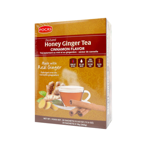 Pocas Instant Honey Ginger Tea Cinnamon Flavor 20 Sachets 12.6 Oz (360 g)