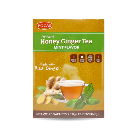 Pocas Instant Honey Ginger Tea Mint Flavor 20 Sachets 12.7 Oz (360 g)