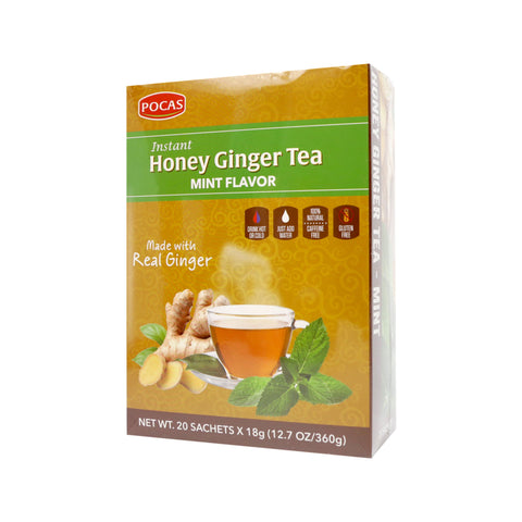 Pocas Instant Honey Ginger Tea Mint Flavor 20 Sachets 12.7 Oz (360 g)