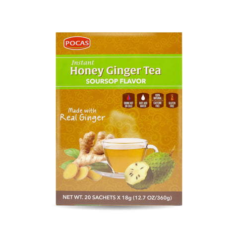 Pocas Instant Honey Ginger Tea Soursoup Flavor 20 Sachets 12.7 Oz (360 g)