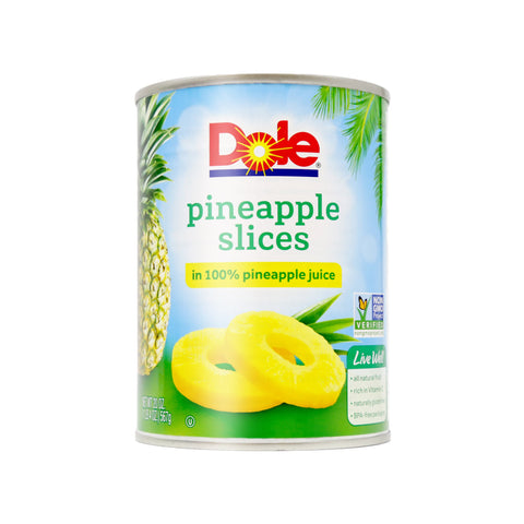 Dole Pineapple Slices in 100% Pinapple Juice 20 Oz (567 g)