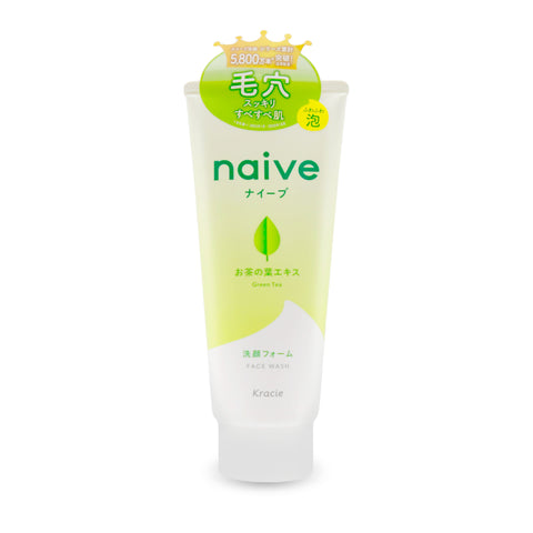 Kracie Naive Facial Cleansing Foam Green Tea 4.5 Oz (130 g)