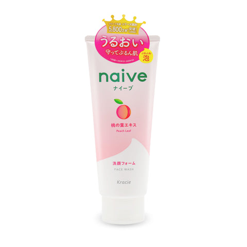 Kracie Naive Facial Cleansing Foam Peach Leaf 4.5 Oz (130 g)
