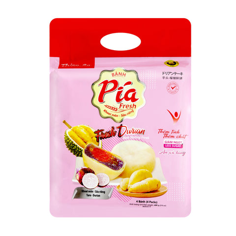 Thiensa Golden Shell Pia Durian Cake Taro Flavor, 4 Pieces 14 Oz (400 g)