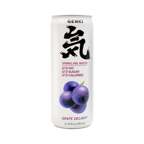 Genki Forest Sugar-Free Sparkling Water Grape Delight Flavor 11.15 FL Oz (330 mL)