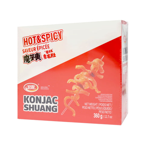 WEILONG Hot and Spicy Flavor Crispy Konjac 20 Pieces 12.7 Oz (360 g)