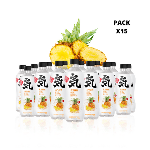 Genki Forest Sugar-Free Sparkling Water Pineapple & Sea Salt Flavor 16.2 fl Oz Bottles  PACK of 15