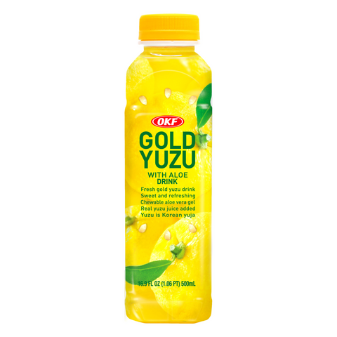 OKF Gold Yuzu W/ Aloe Drink 16.9 FL Oz (500 mL)