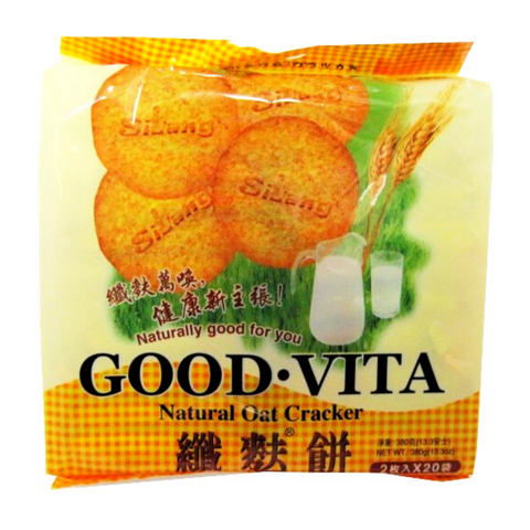 Silang Natural Oat Cracker 20 Individual Bags 13.3 Oz (380 g) - 思朗 纤麸饼 380克