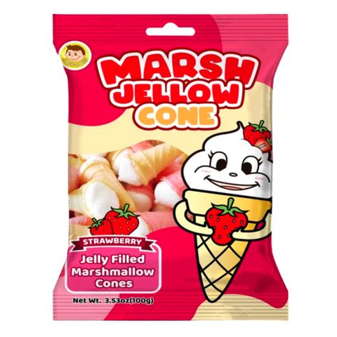 Josh Bosh Marshmallow Cone Strawberry Flavor 3.53 Oz (100 g)