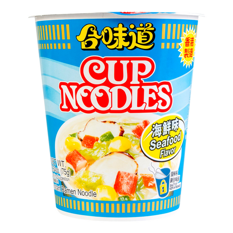 Nissin Cup Instant Ramen Noodles Seafood Flavor 2.54 Oz (72 g)