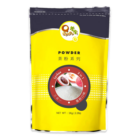 Qbubble 3 in 1 Lychee Milk Tea Powder 2.2 LB (1 Kg)