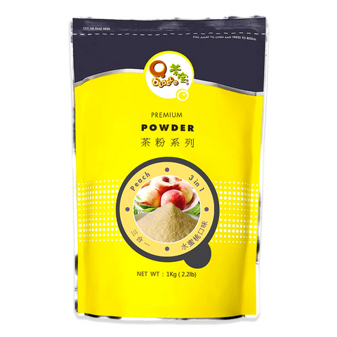 Qbubble 3 in 1 Peach Milk Tea Powder 2.2 LB (1 Kg)