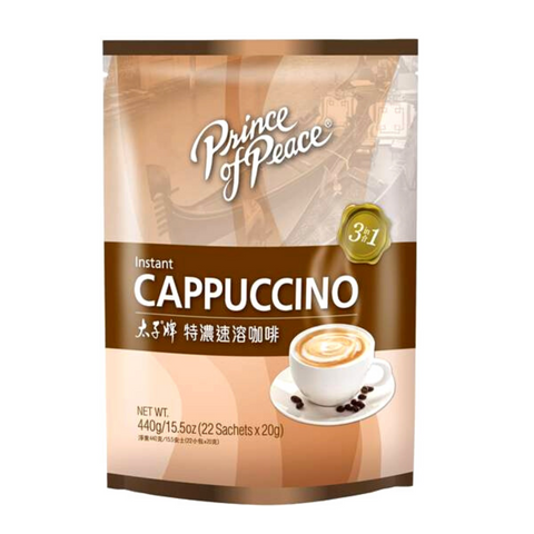 Prince of Peace 3 in 1 Instant Cappuccino Coffee 22 Sachets 15.5 Oz (440 g)
