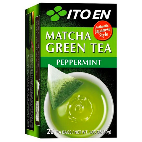 Ito En Matcha Green Tea Peppermint Flavor 20 Tea Bags 1.05 Oz (30 g)
