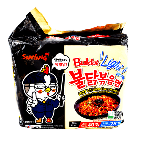 Samyang Buldak Light Hot Chicken Flavored Non-Fried Ramen Noodles 5-PACK 19.40 Oz (550 g)