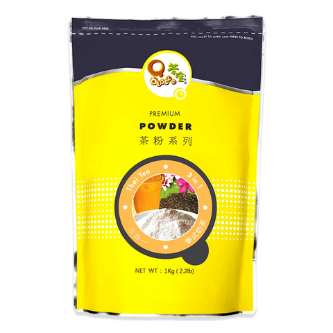 Qbubble 3 in 1 Thai Tea Mix Powder 2.2 LB (1 Kg)