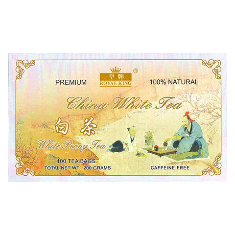 Royal King Premium China White Tea 100 Tea Bags 7.05 Oz (200 g)