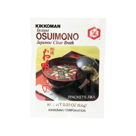 KIKKOMAN Instant Japanese Osuimono | Japanese Clear Broth 0.33 Oz (9.6 g) - CoCo Island Mart