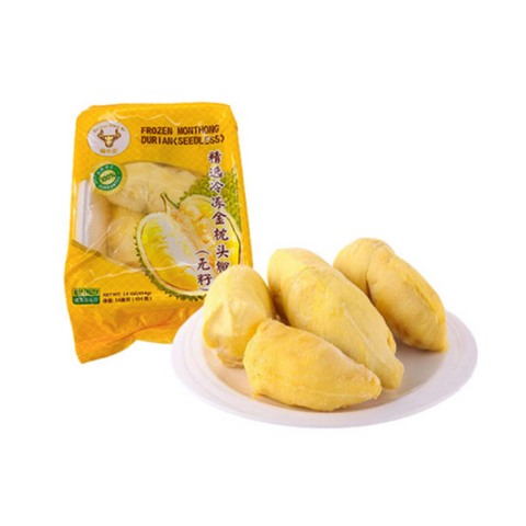Golden King Ox Frozen Monthong Durian Seedless 16 Oz (454 G)