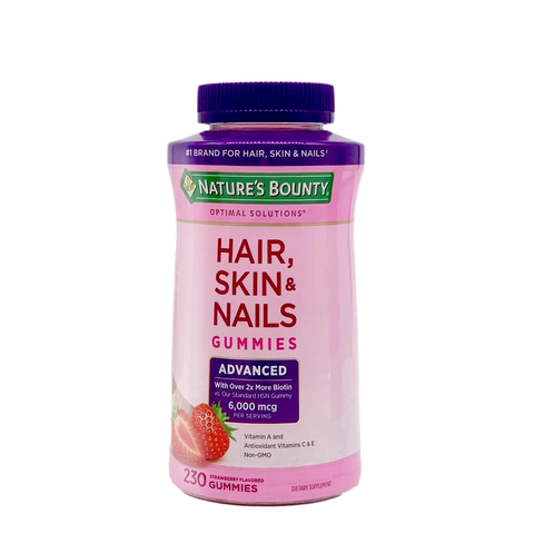 Nature's Bounty Hair, Skin & Nails Strawberries Gummies, 230 count