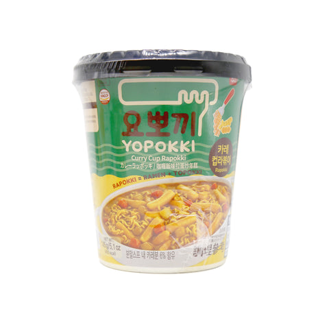 YOPOKKI Rabokki Cup Ramen Noodle Curry Flavored 5.1 Oz (145 g)