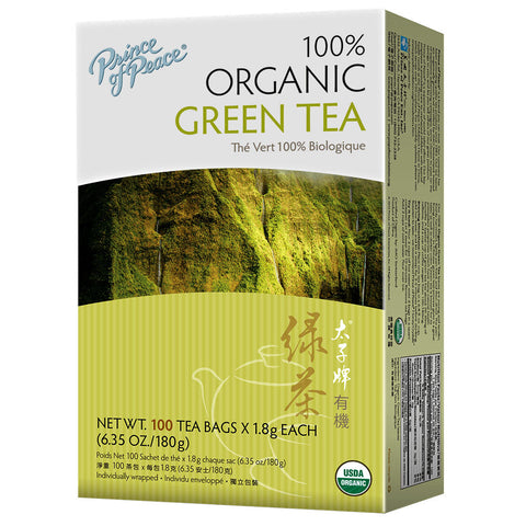 Prince of Peace Organic Green Tea 100 Tea Bags (6.35 Oz/180 g)