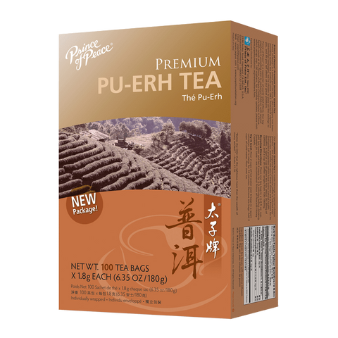 Prince of Peace Premium Pu-Erh Tea 100 Tea Bags X 1.8 g (6.35 Oz/180 g)
