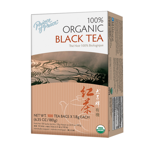 Prince Of Peace Organic Black Tea 100 Tea Bags x 1.8 g (6.35 Oz/180 g)