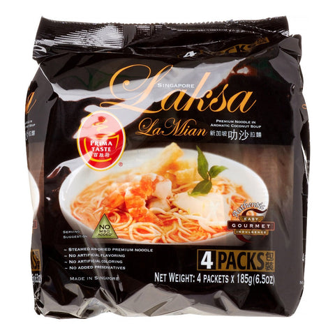 Prima Taste Singapore Laksa La Mian Noodles Soup 6.6 Oz (185 g)