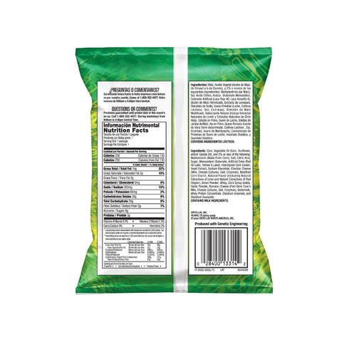 Doritos Dinamita Chile Limon Flavored Potato Chips 3 Oz (99 g)