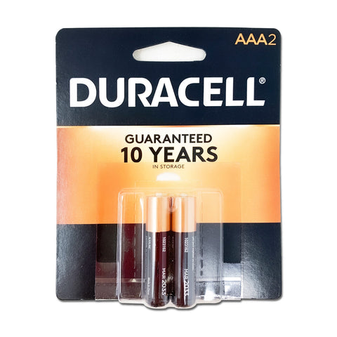 DURACELL, AAA2 Alkaline Batteries MN2400B2 1.5V, 2 counts