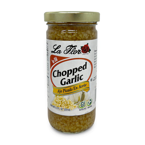 LA FLOR, Chopped Garlic In Oil 8oz (237mL)