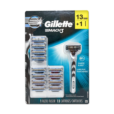 GILLETE, Mach3 Mens 1-Razor Blade Refills, 13 counts