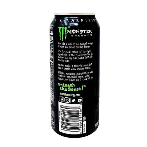 Original Green MONSTER ENERGY Drink, 16 fl oz