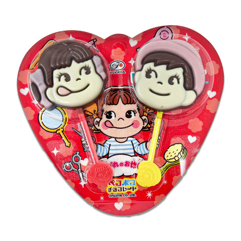 FUJIYA Peko Poko Chocolate Lollipop, 24g (0.8oz)