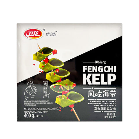 WEILONG DELICIOUS Fengchi Kelp - Hot and Spicy Flavor, 400g (14.11oz)