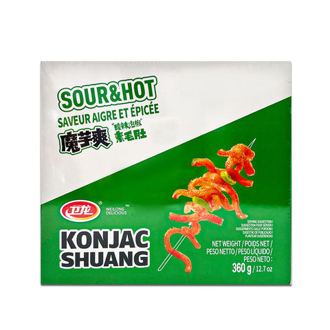 WEILONG DELICIOUS Konjac Shuang - Sour and Hot Flavor, 320g (12.7oz)